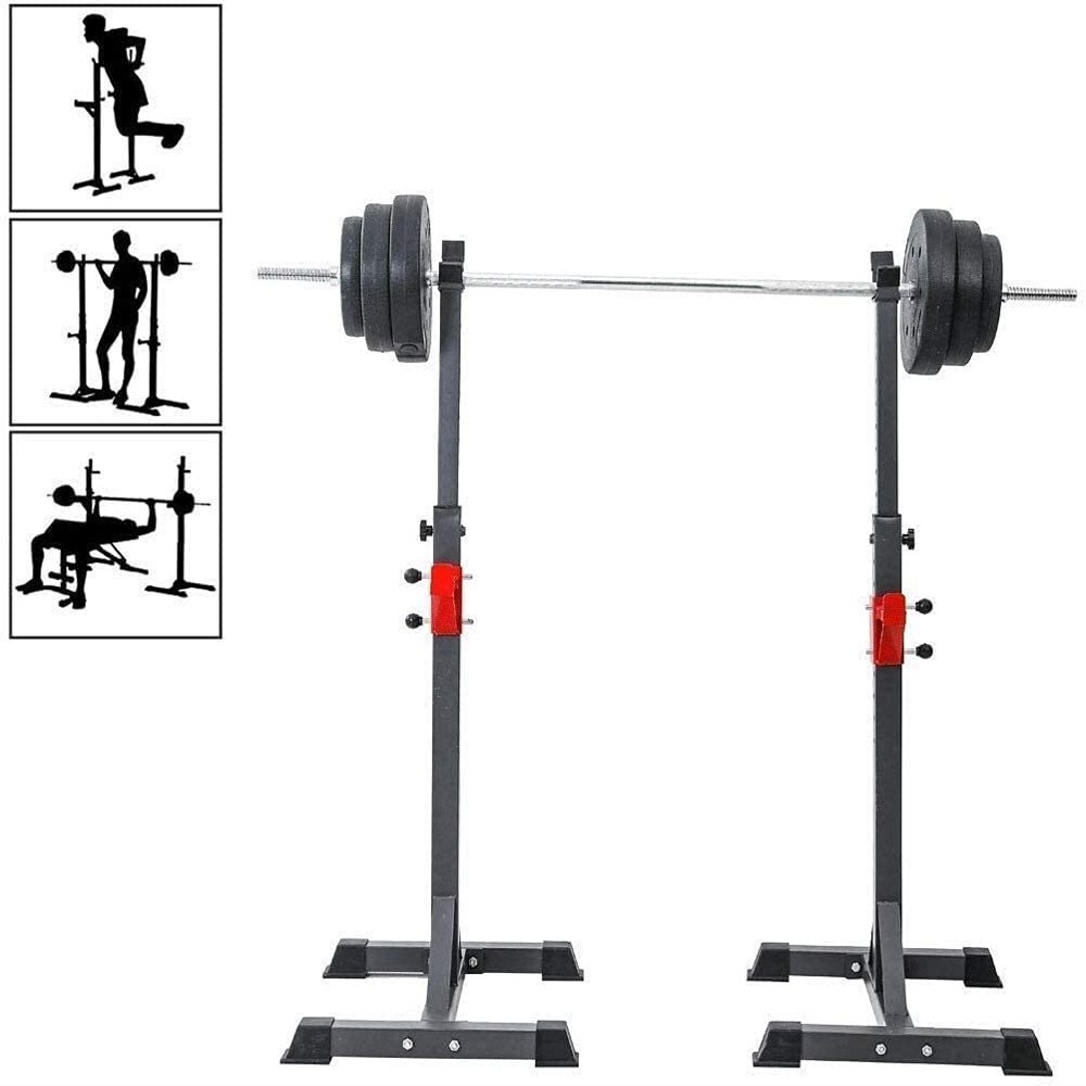 Fitness Equipment Squat Stand Dipping Station Gym Weight Bench Press Stand Adjustable Squat Rack, Home Gym Bench Stand, Multifunction Dumbbell Stand with Weight Training Equipment for Fitness Training