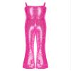 CHICTRY Kids Girls Dance Costume Shiny Sequins Sleeveless Latin Jazz Ballet Dancewear Leotard Jumpsuit A1 Hot Pink 6 Years view 1