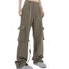 Cargo Pants Womens High Waisted Wide Leg Sweatpants Casual Drawstring Loose Fit Trendy Y2K Teen Girls Streetwear Pants view 1