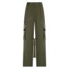 Cargo Pants Womens High Waisted Wide Leg Sweatpants Casual Drawstring Loose Fit Trendy Y2K Teen Girls Streetwear Pants view 4
