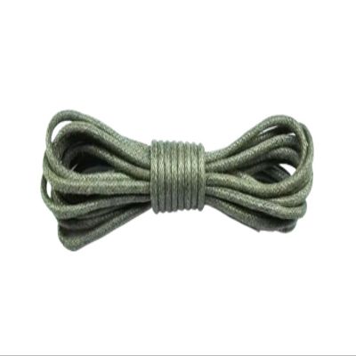 1 Pair Leather Shoelaces Cotton Waxed Shoelaces Round Leather Laces For Shoes Boots Unisex Shoe Laces Strings (Color : Light Gray, Size : 120cm)