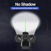 DARKFANG 1450 Lumen Tactical Flashlight with Green Laser Beam Combo, Low Profile Design Rechargeable Weapon Light for Picatinny Rail view 2