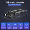 DARKFANG 1450 Lumen Tactical Flashlight with Green Laser Beam Combo, Low Profile Design Rechargeable Weapon Light for Picatinny Rail view 3
