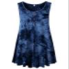 LARACE Tank Tops for Womens Summer Clothes Plus Size Sleevelss Tunic Button Down Shirts for Leggings(T09-DarkBlue 6X) view 1