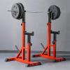 Fitness Equipment Strength Training Fitness Exercise Equipment Adjustable Squat Rack Dipping Station Barbell Rack Dip Stand Fitness Bench,Fat burning (Red) (Red) view 2