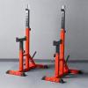 Fitness Equipment Strength Training Fitness Exercise Equipment Adjustable Squat Rack Dipping Station Barbell Rack Dip Stand Fitness Bench,Fat burning (Red) (Red) view 3