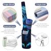 HotcoS Yoga Mat Bag for Women Yoga Mat Carrier Bag with Large Side Pocket Blue Owl Yoga Bag Yoga Gym Bag view 3