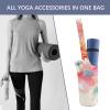 HotcoS Yoga Mat Bag for Women Yoga Mat Carrier Bag with Large Side Pocket Peach Peony Yoga Bag Yoga Gym Bag view 4