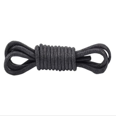 1 Pair Leather Shoelaces Cotton Waxed Shoelaces Round Leather Laces For Shoes Boots Unisex Shoe Laces Strings (Color : GRAY, Size : 90cm)
