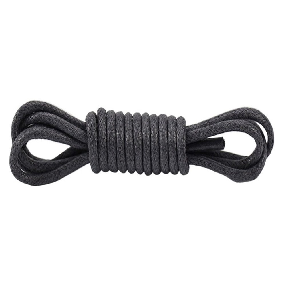 1 Pair Leather Shoelaces Cotton Waxed Shoelaces Round Leather Laces For Shoes Boots Unisex Shoe Laces Strings (Color : GRAY, Size : 90cm)