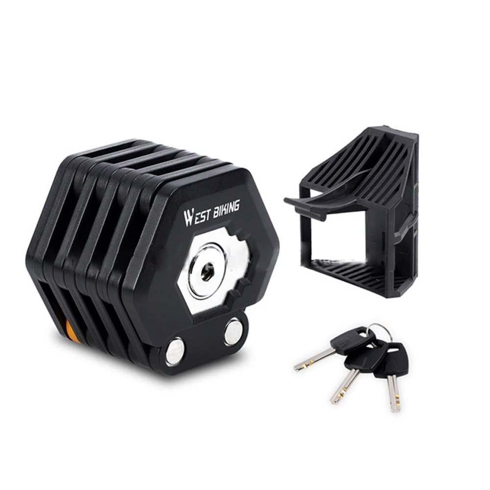 Finoti Folding Bike Lock Alloy Chain Anti-Theft Lock Waterproof Anti-Shear Security Bike Accessories MTB Road Bike Lock Accessories New Lock
