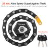 Finoti Folding Bike Lock Alloy Chain Anti-Theft Lock Waterproof Anti-Shear Security Bike Accessories MTB Road Bike Lock Accessories New Lock view 4