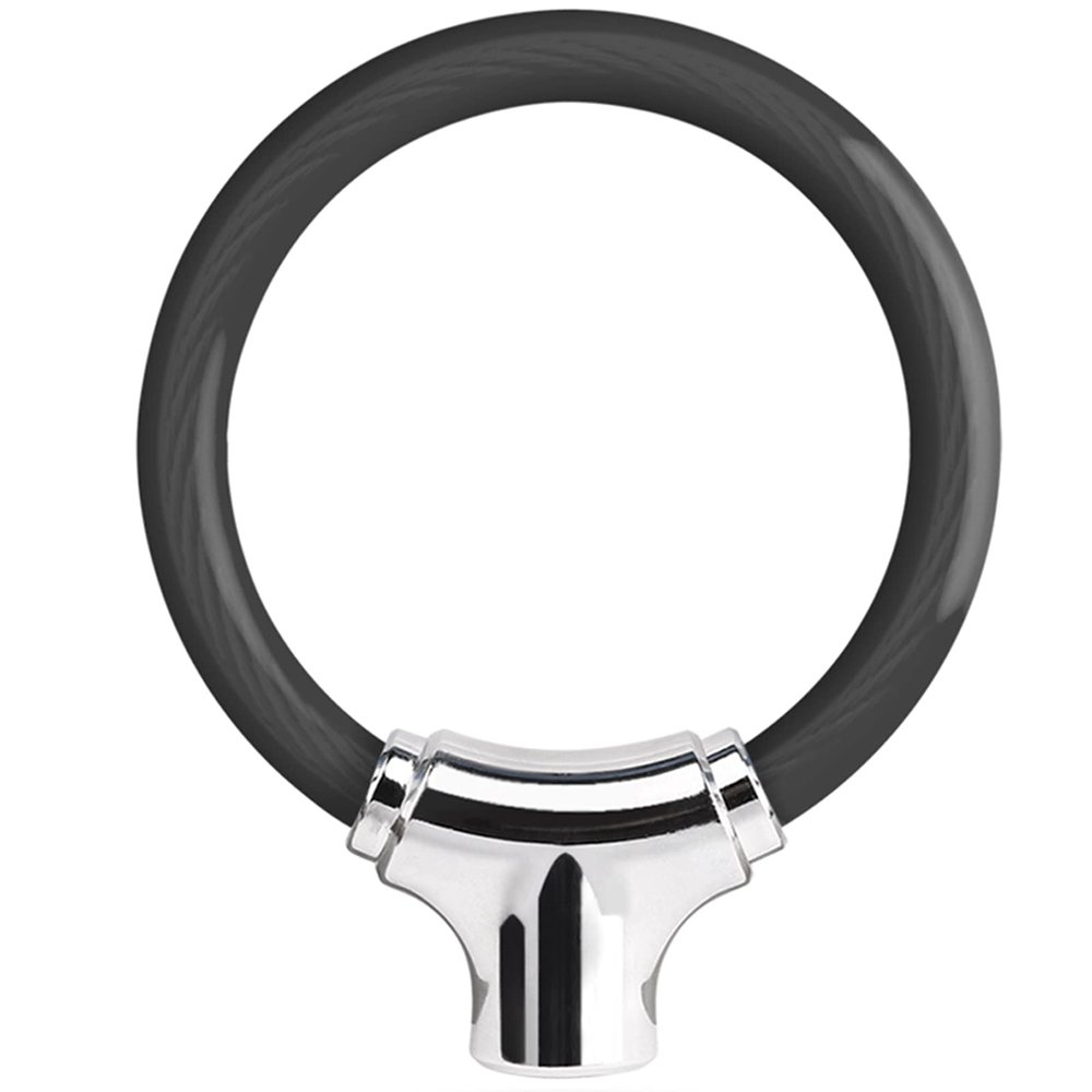 Finoti Bicycle Cable Lock Circle Lock Outdoor Cycling Anti-Shear Lock Safe Anti-Theft Moto Bicycle Steel Wire Chains Lock Ring Lock,Gray Lock