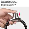 Finoti Bicycle Cable Lock Circle Lock Outdoor Cycling Anti-Shear Lock Safe Anti-Theft Moto Bicycle Steel Wire Chains Lock Ring Lock,Gray Lock view 4