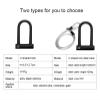 Finoti Bike U Lock Anti-Theft MTB Road Bike Bicycle Lock Cycling Accessories Heavy Duty Steel Security Bike Cable U-Locks Set Lock (Color : Ulock) view 2