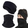 Cxysunfg Ear Warmer Headband + Winter Fleece Neck Gaiter Men Women Warmer Half Face Scarf view 1