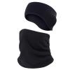 Cxysunfg Ear Warmer Headband + Winter Fleece Neck Gaiter Men Women Warmer Half Face Scarf view 2
