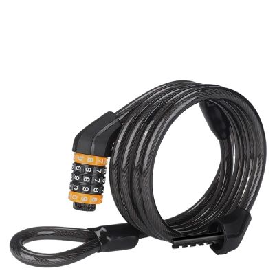 Finoti Bike Anti-Theft Lock 2M Lengthen Cable Lock Scooter MTB Road 5 Digit Code Bicycle Password Lock Cycling Equipment Lock (Color : 2M Cable Buckle)