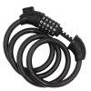 Finoti Bike Lock Motorcycle Helmet Lock 120cm 5 Digit Password Combination Bicycle Anti-Theft Steel Cable Alloy Lock Equipped with Lock Bracket,Black Lock view 1