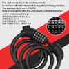 Finoti Bike Lock Motorcycle Helmet Lock 120cm 5 Digit Password Combination Bicycle Anti-Theft Steel Cable Alloy Lock Equipped with Lock Bracket,Black Lock view 2