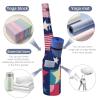 HotcoS Yoga Mat Bag for Women Yoga Mat Carrier Bag with Large Side Pocket Stars Pattern Yoga Bag Yoga Gym Bag view 3