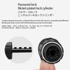 Finoti Mini Portable Bike Lock Motorcycle Helmet Lock 4 Digit Password Bike Combination Lock Bicycle Anti-Theft Bold Lock,Blue Lock (Color : Black) view 3