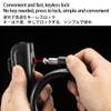 Finoti Bike Anti-Theft Chain Lock 120cm Portable Lengthen Outdoor Cycling Anti-Shear Lock Anti-Theft Moto Bicycle Steel Wire Chains Lock,Black Lock view 2