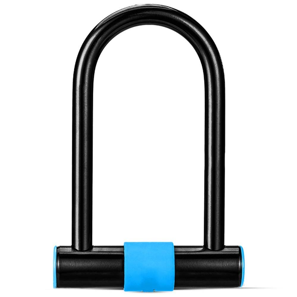 Finoti Bicycle Lock U-Shaped Lock Electric car Lock Portable Anti-Shear Safety Anti-Theft Mountain Bike Bicycle Lock Alloy Steel,Blue Lock