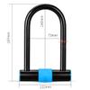 Finoti Bicycle Lock U-Shaped Lock Electric car Lock Portable Anti-Shear Safety Anti-Theft Mountain Bike Bicycle Lock Alloy Steel,Blue Lock view 2