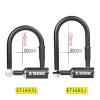 Finoti Anti Theft Strong U Lock Bike Security Electronic Car Bicycle Lock Steel MTB Mountain Road Bike Lock Bicycle Accessories Lock (Color : ET170L) view 3