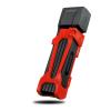 Finoti Folding Road Bike Mountain Bicycle Lock Compact Light Weight Mini Portable Lock Scooter E Bike Patented Free Lock Bracket Lock (Color : ET480-Red) view 1