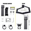 Finoti Folding Road Bike Mountain Bicycle Lock Compact Light Weight Mini Portable Lock Scooter E Bike Patented Free Lock Bracket Lock (Color : ET480-Red) view 3