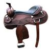 16" Western Horse Barrel Saddle Leather Tack Set Matching Headstall Breast Collar Reins ST-WLS-C101 view 1