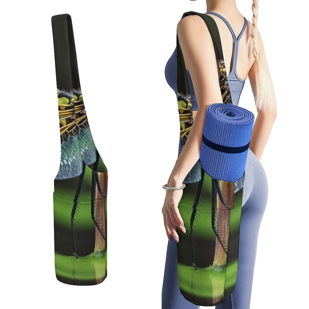 HotcoS Yoga Mat Bag for Women Yoga Mat Carrier Bag with Large Side Pocket Dragonfly Mode Yoga Bag Yoga Gym Bag