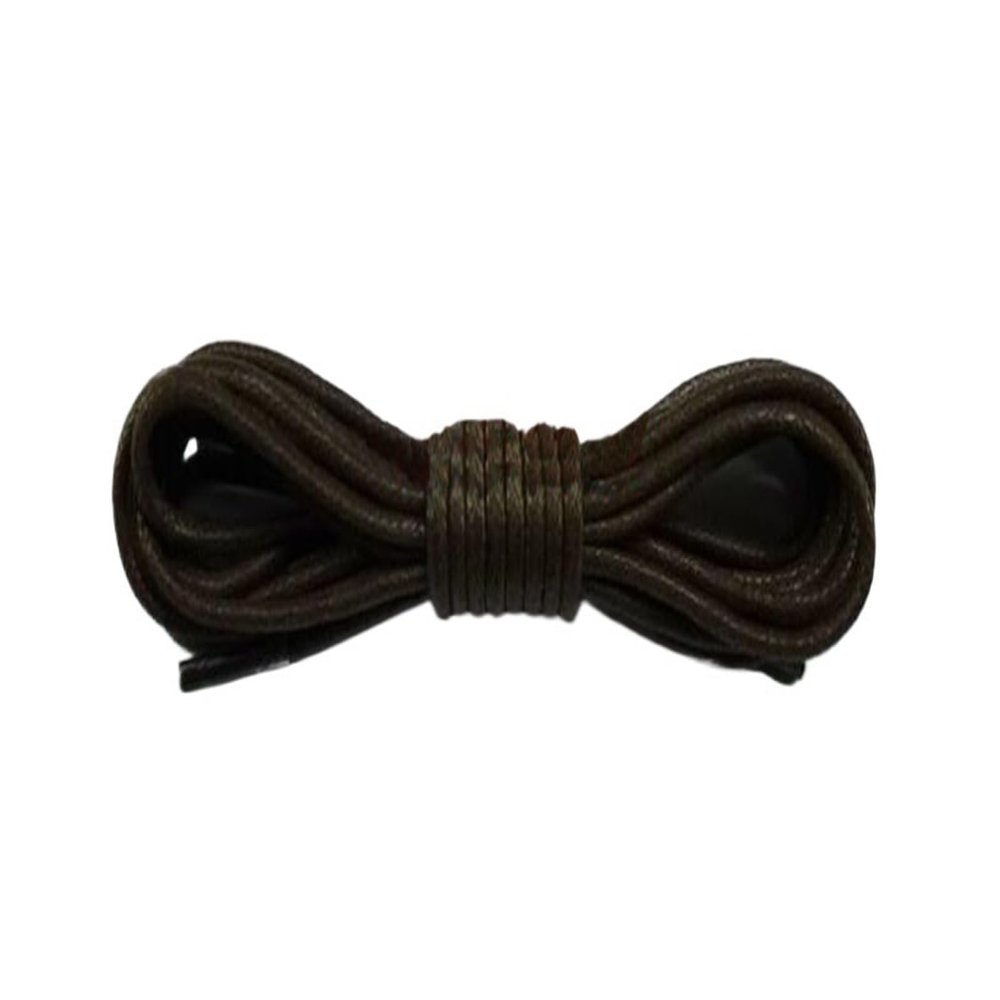 1 Pair Leather Shoelaces Cotton Waxed Shoelaces Round Leather Laces For Shoes Boots Unisex Shoe Laces Strings (Color : Dark Brown, Size : 90cm)