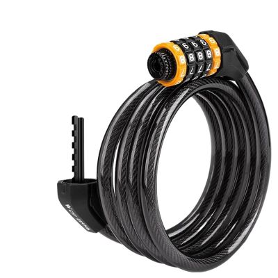 Finoti Bike Anti-Theft Lock 2M Lengthen Cable Lock Scooter MTB Road 5 Digit Code Bicycle Password Lock Cycling Equipment Lock (Color : 2M Lock only)