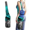 HotcoS Yoga Mat Bag for Women Yoga Mat Carrier Bag with Large Side Pocket Teal Grey Rose Yoga Bag Yoga Gym Bag view 1