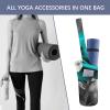 HotcoS Yoga Mat Bag for Women Yoga Mat Carrier Bag with Large Side Pocket Teal Grey Rose Yoga Bag Yoga Gym Bag view 4