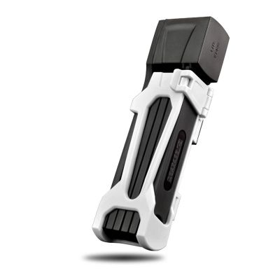 Finoti Folding Road Bike Mountain Bicycle Lock Compact Light Weight Mini Portable Lock Scooter E Bike Patented Free Lock Bracket Lock (Color : ET480-White)