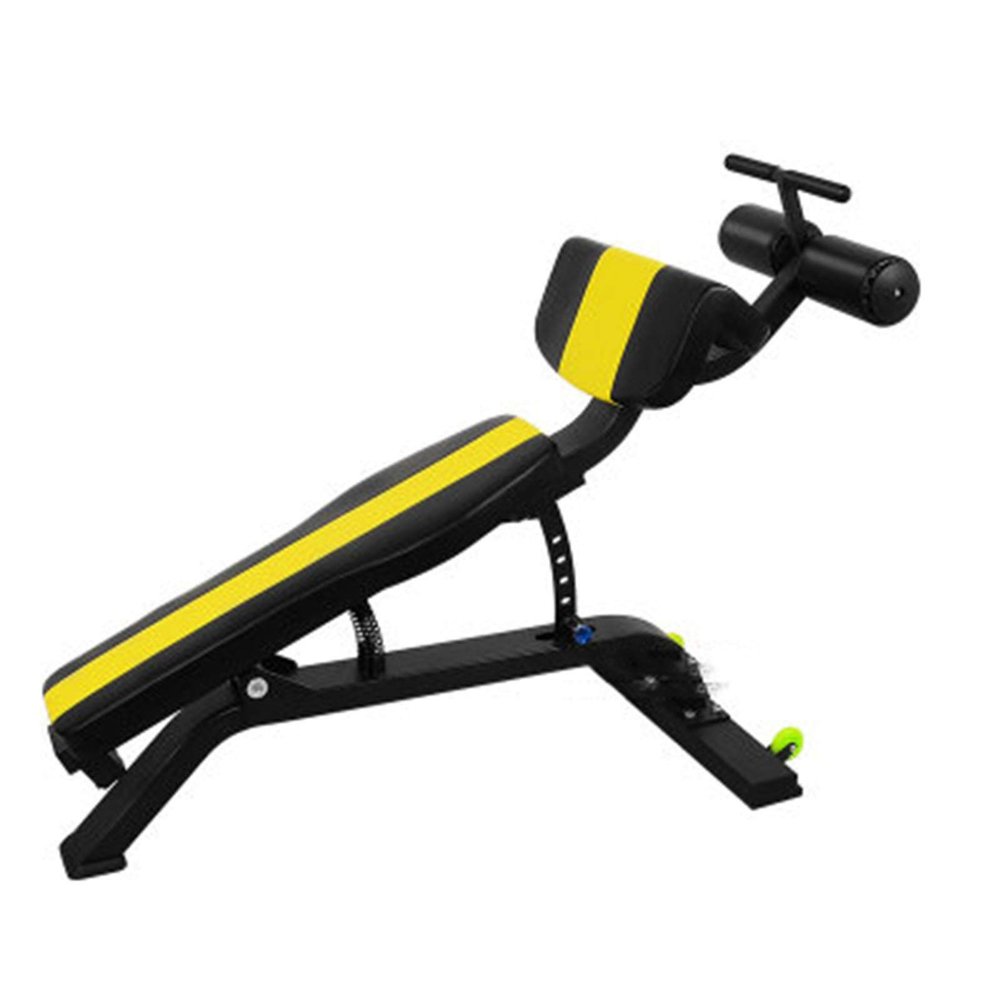 Fitness Equipment Weight Bench Weight Bench Adjustable Exercise Dumbbell Bench Strength Training Full Body Workout Fitness Home Equipment for Home Gym Exercise (Yellow 158.7x75x86.6cm)