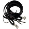 BlazingPaws Stallington Leather Roper Reins in Premium Top Grain Heavy Weight Harneto Leather (5/8" W x 6 Ft L, Black: Roper) view 1
