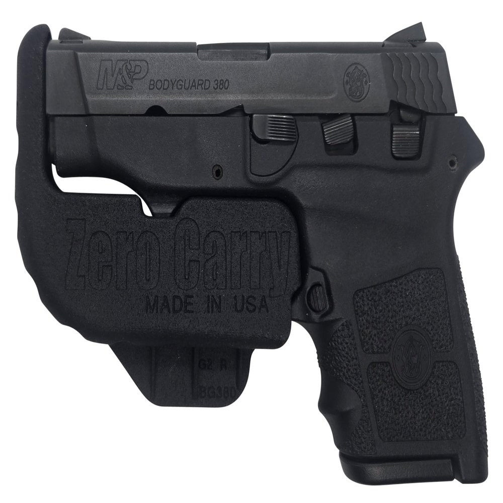 Fits Smith and Wesson Bodyguard 380 w or wo Laser - Zero Carry Elite IWB Holster 4 Concealed Carry. Invisible, Comfortable, & Secure. Lightweight & no Added Bulk (with Laser, Left)