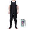 Aosethefrt Fishing Chest Waders and Waist Wader Pants for Men, Multifunction Waterproof PVC Lightweight Bootfoot Black Insulated Wading for Outdoors Saltwater Freshwater view 1