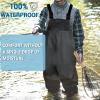 Aosethefrt Fishing Chest Waders and Waist Wader Pants for Men, Multifunction Waterproof PVC Lightweight Bootfoot Black Insulated Wading for Outdoors Saltwater Freshwater view 2
