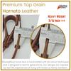 BlazingPaws Stallington Leather Roper Reins in Premium Top Grain Heavy Weight Harneto Leather (5/8" W x 7 Ft L, Tan: Roper) view 2