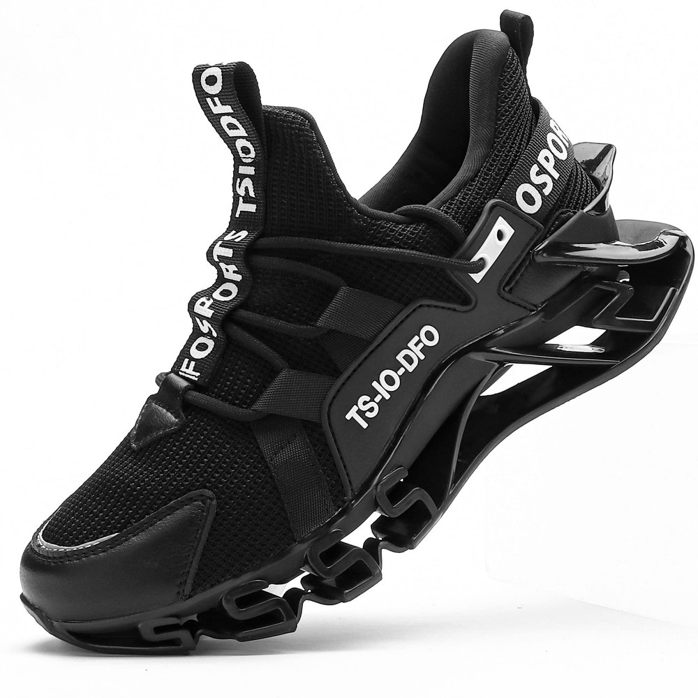 Ezkrwxn Running Shoes for Women Sneakers Size 11 Black Slip on Gym Workout Athletic Tennis Walking Shoe