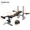 5 in 1 Weight Bench for Arm Leg Back Abs Pectoral Muscle, Backrest Angle Adjustable, Bench Press Set with Barbell Rack Max Weight Bearing 600Lbs view 2