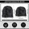 Chuarry Distressed Knitted Beanie Fuzzy Winter Hats Thick Warm Y2k Beanie Snow Knit Cap Skull for Women Men(Black and Gray,Regular Style) view 2