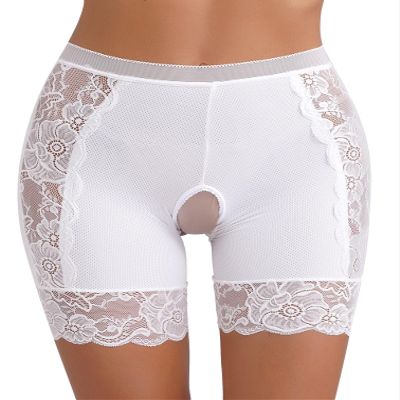 YiZYiF Womens Lace Boyshort Panties Slip Shorts Underwear Safety Shorts Knickers for Under Dresses White XX-Large