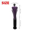 Andux 4 Pack Long Neck Golf Hybrid Club Head Covers with Dial No. Tag CTMT-03 Black/Fuchsia view 2